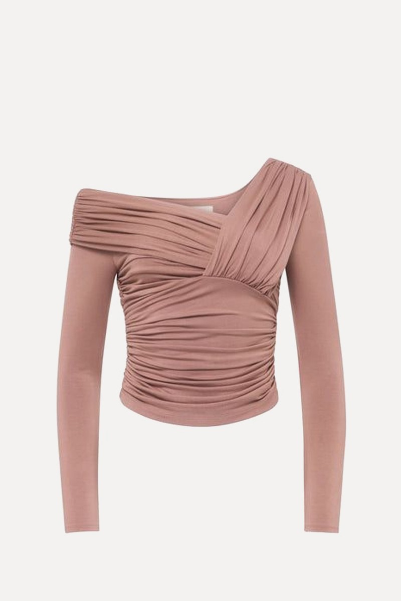 Corey Ruched Long Sleeve Top from Ninety Percent