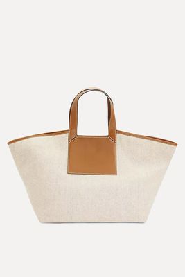 Canvas & Leather Tote Bag from John Lewis