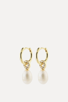 Baker Freshwater Pearl Earrings Gold-Plated from Pilgrim