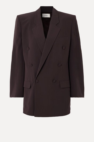 Double-Breasted Silk-Crepe Blazer from SAINT LAURENT