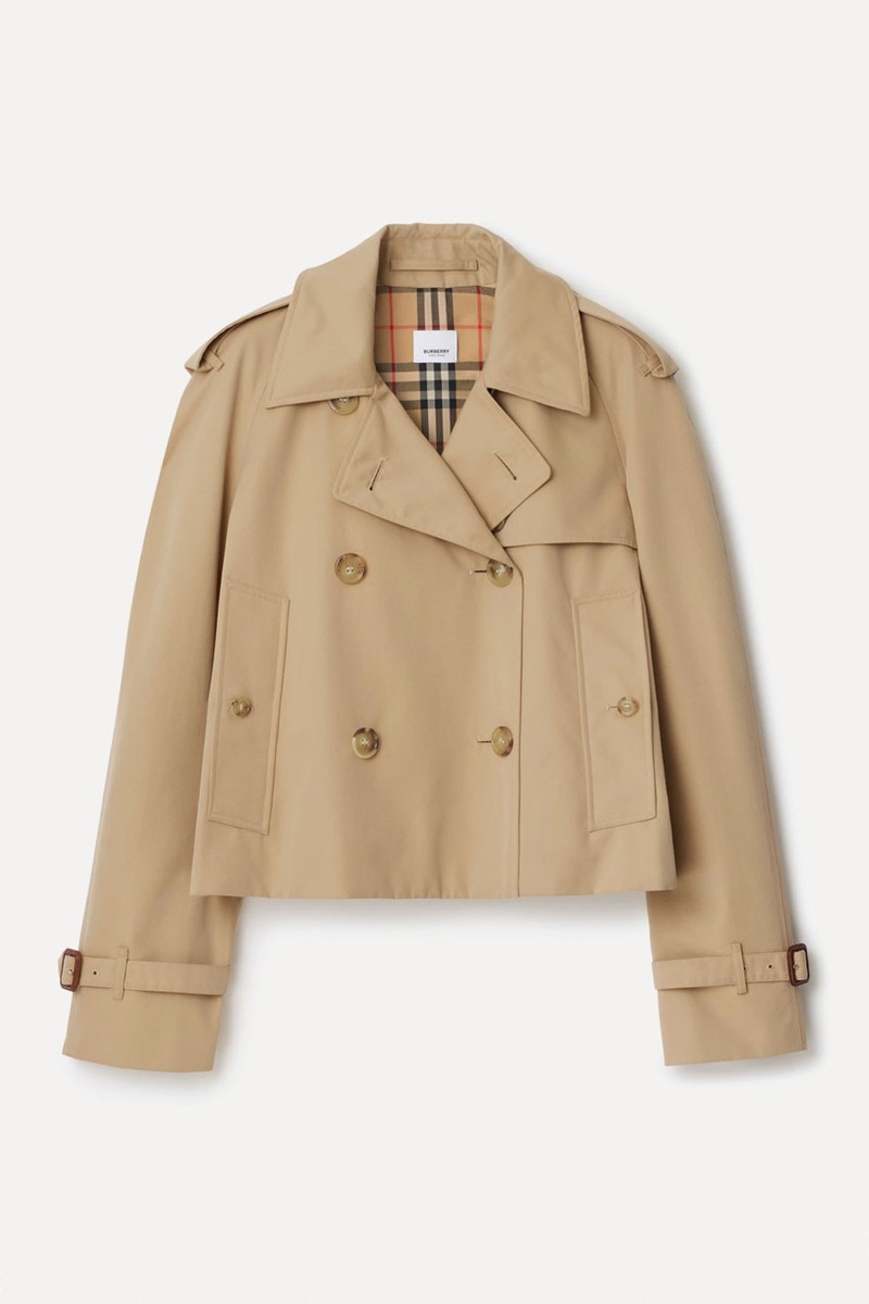 Cropped Gabardine Trench Jacket from Burberry