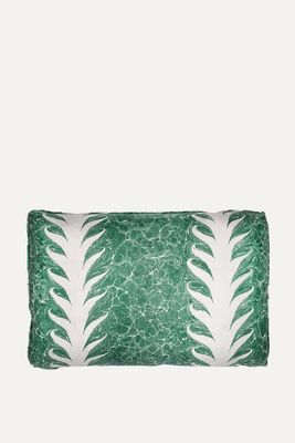 Palm Drop Linen Cushion from Beata Heuman 
