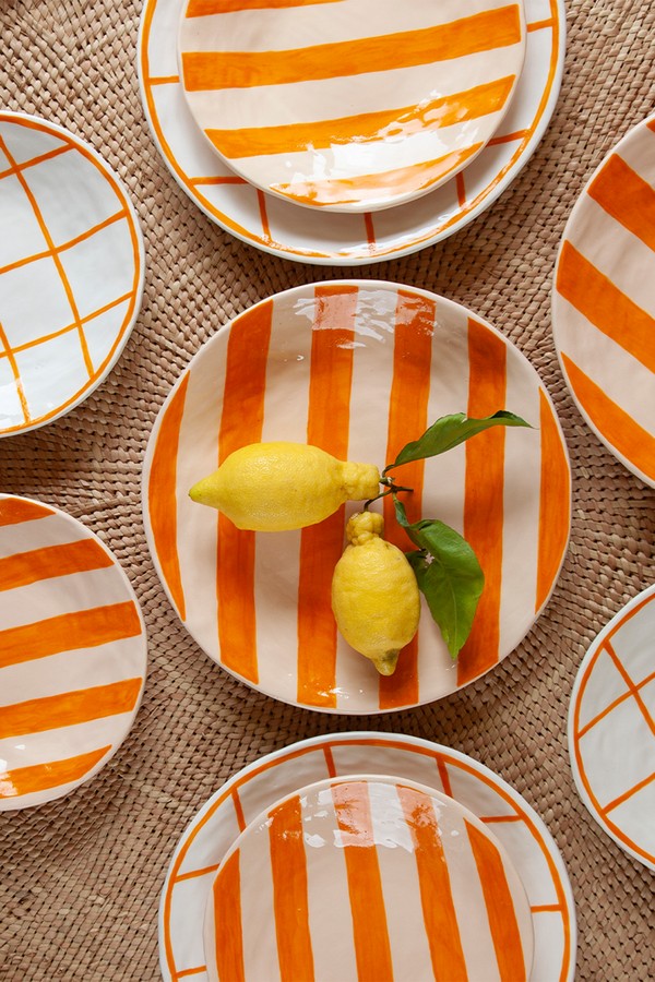Stripe Ceramic Plate from Hadeda