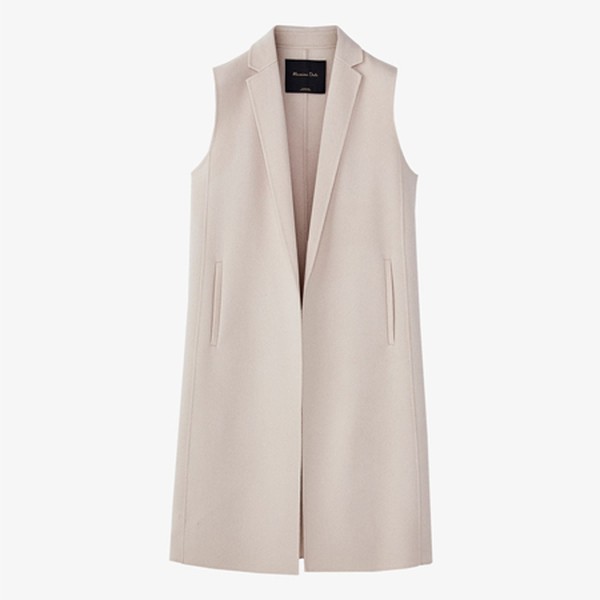 Lapel Collar Wool Waistcoat from Massimo Dutti