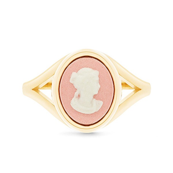 Wedgwood Ceramic Cameo & Gold Ring from Ferian