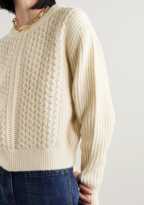 Ribbed & Cable-Knit Cotton-Blend Sweater from See By Chloé