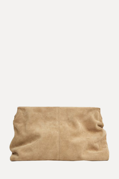 Clay Suede Clutch from Flattered