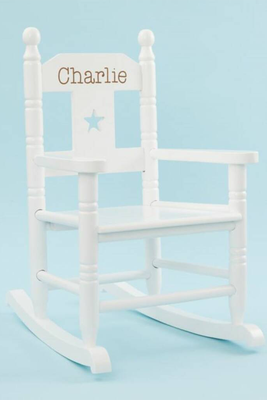 Personalised White Star Children's Rocking Chair