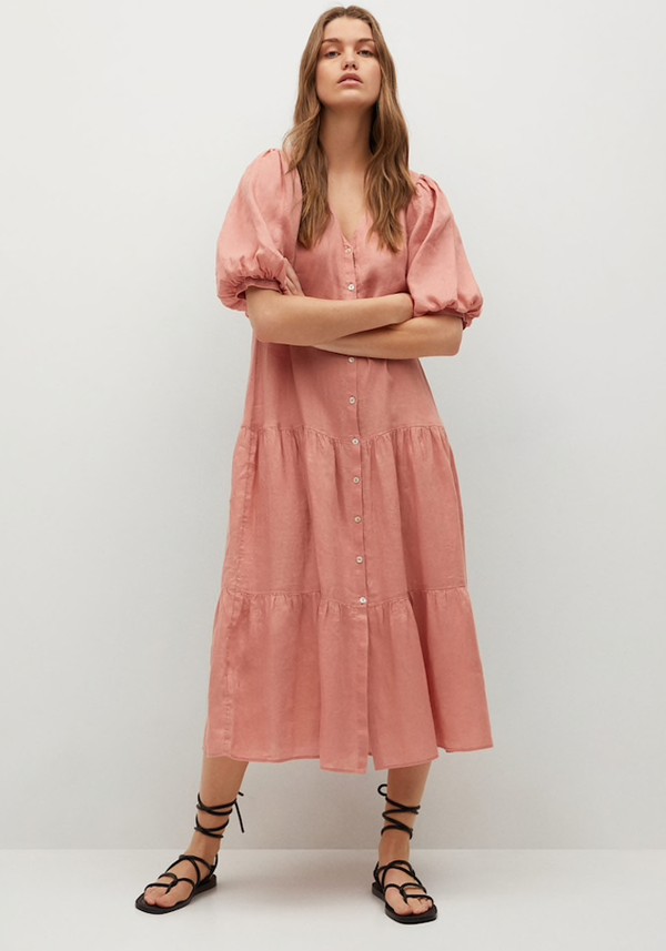 100% Linen Dress from Mango