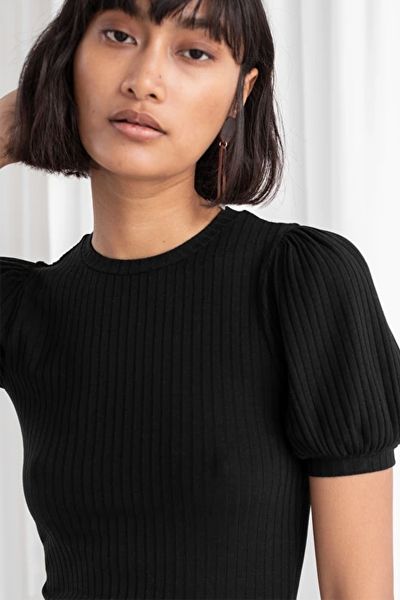 High Neck Puff Sleeve Top from & Other Stories