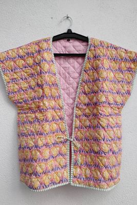 Indian Hand Made Vintage Quilted Jacket from VintageTextileIndia