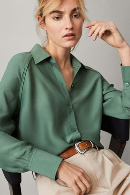 Shirt With Piping from Massimo Dutti