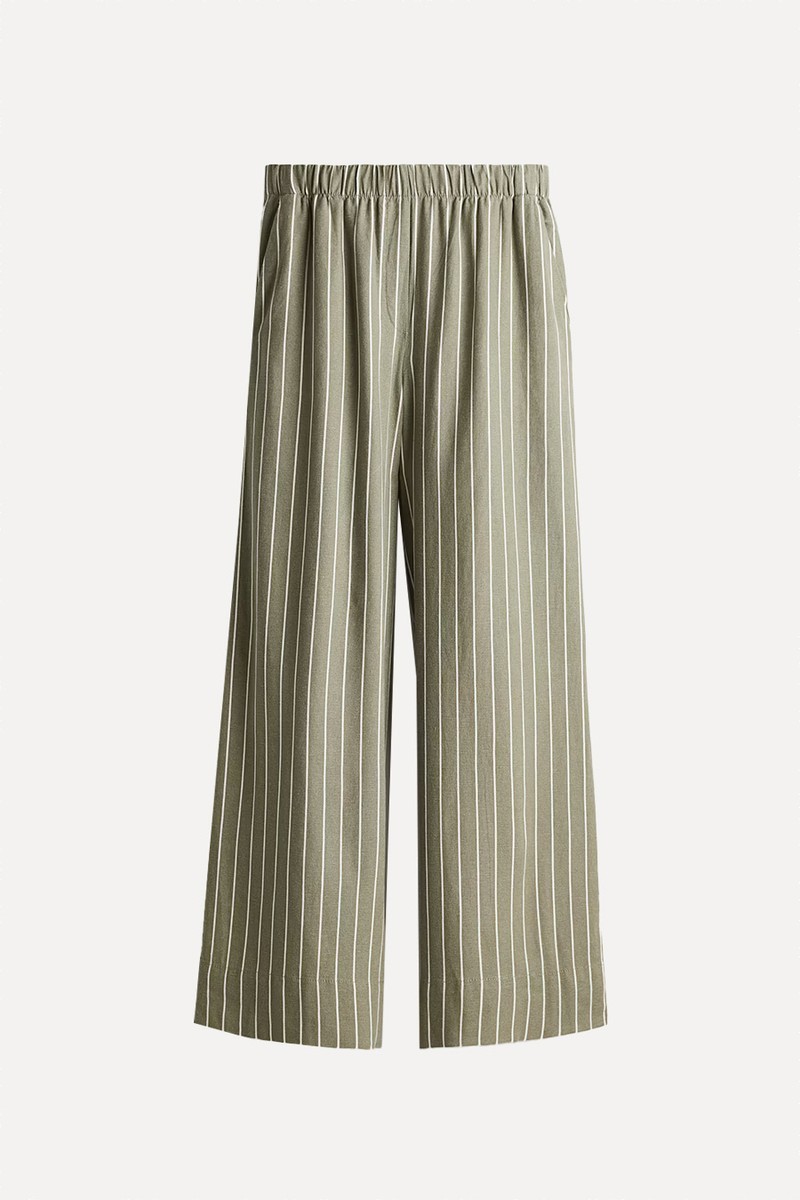 Wide Linen-Blend Trousers  from H&M 