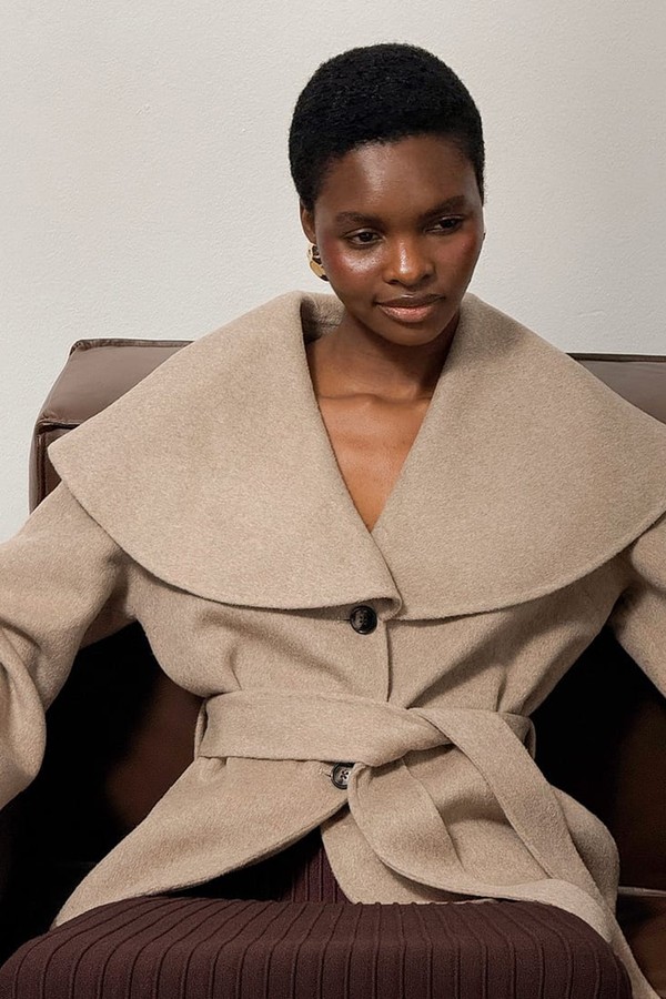 Collar Detail Wool Blend Short Coat from Na-kd