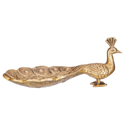 Brass Finish Peacock Dish from John Lewis