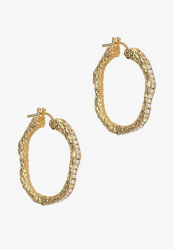 Mini Pearls Medium Hoops from Pacharee