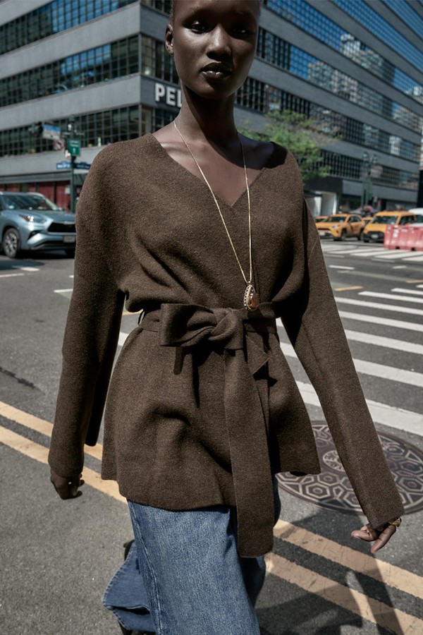 Belted Knit Cardigan