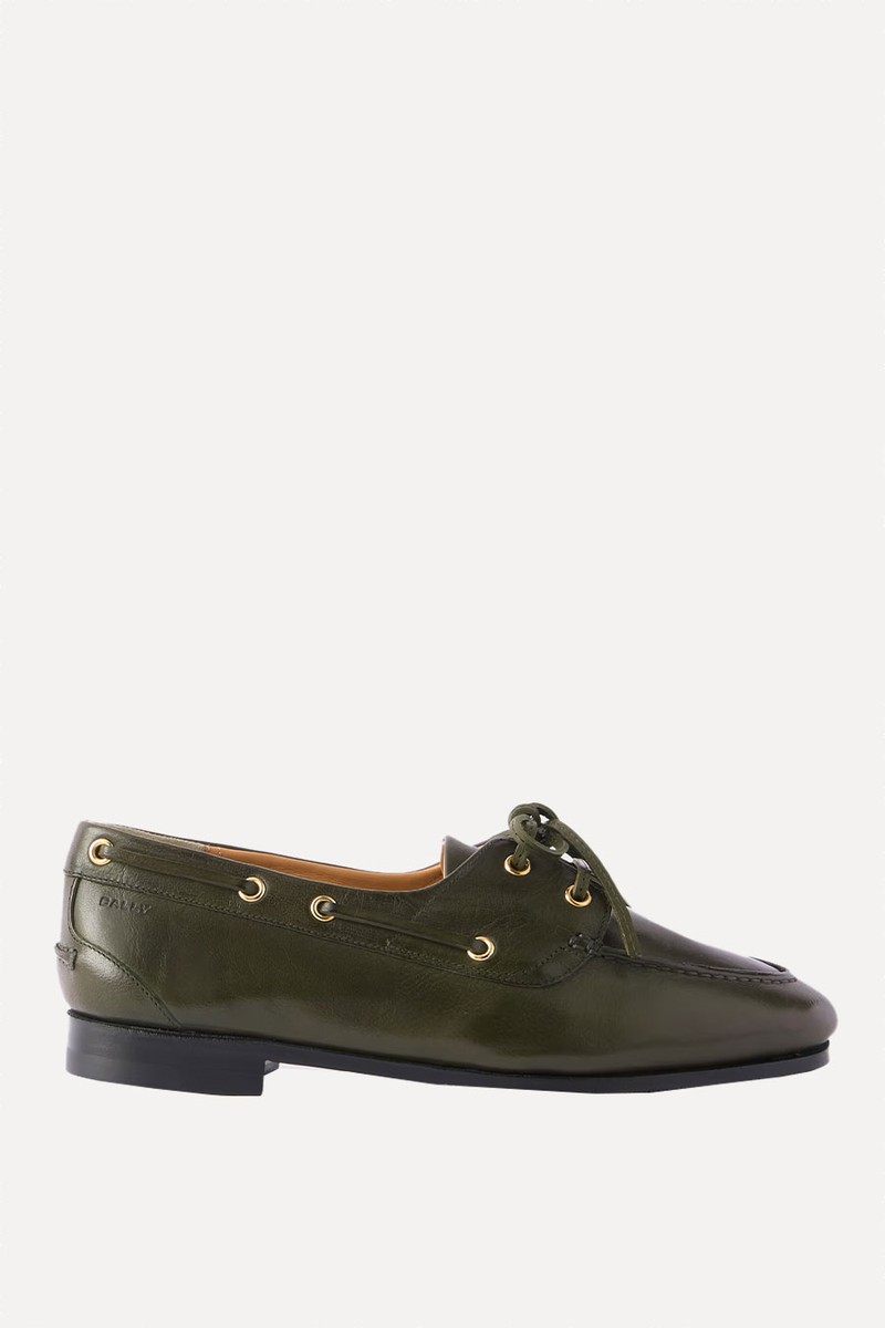 Pathy Leather Boat Shoes from Bally