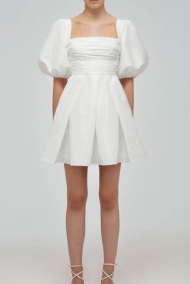 White Taffeta Dress from Self Portrait 