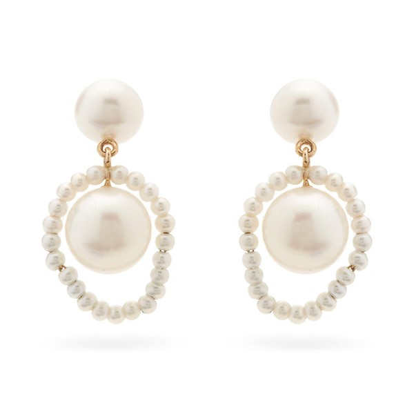 Eau Du Soleil Pearl & 14kt Gold Earrings from Sophie Bille Brahe