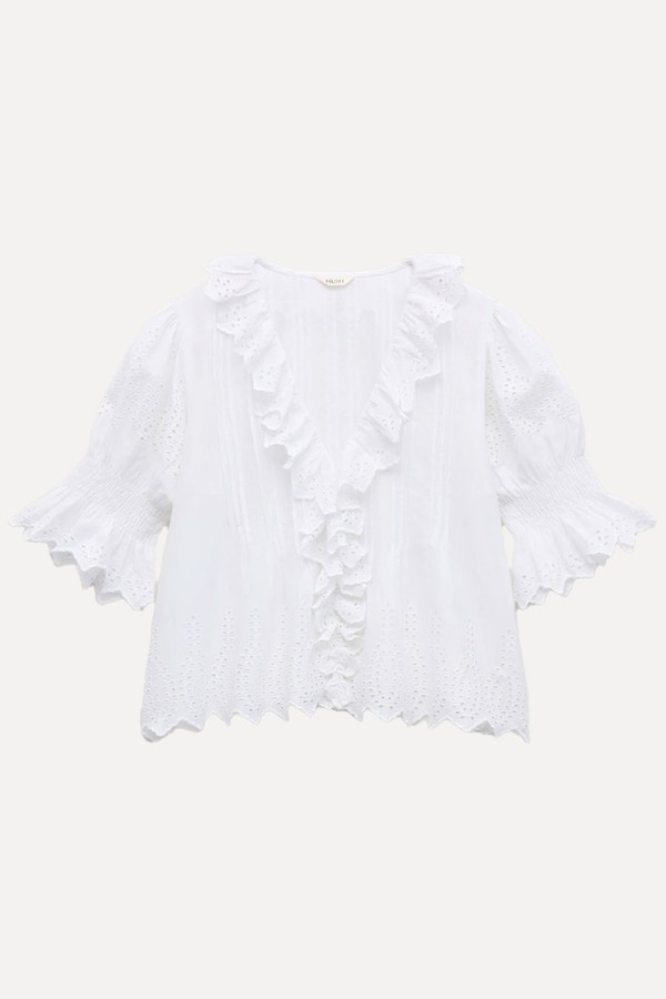 Koa Cotton Broderie Blouse from HUSH