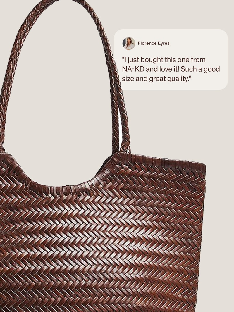Woven Leather Tote Bag from Na-kd