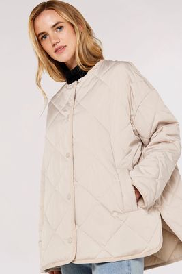 Apricot Collarless Quilted Jacket from Next