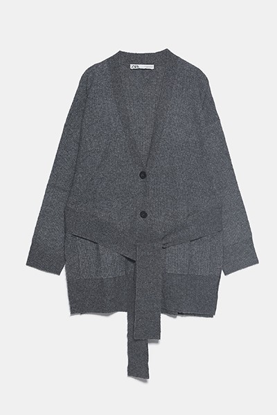 Belted Knit Cardigan from Zara