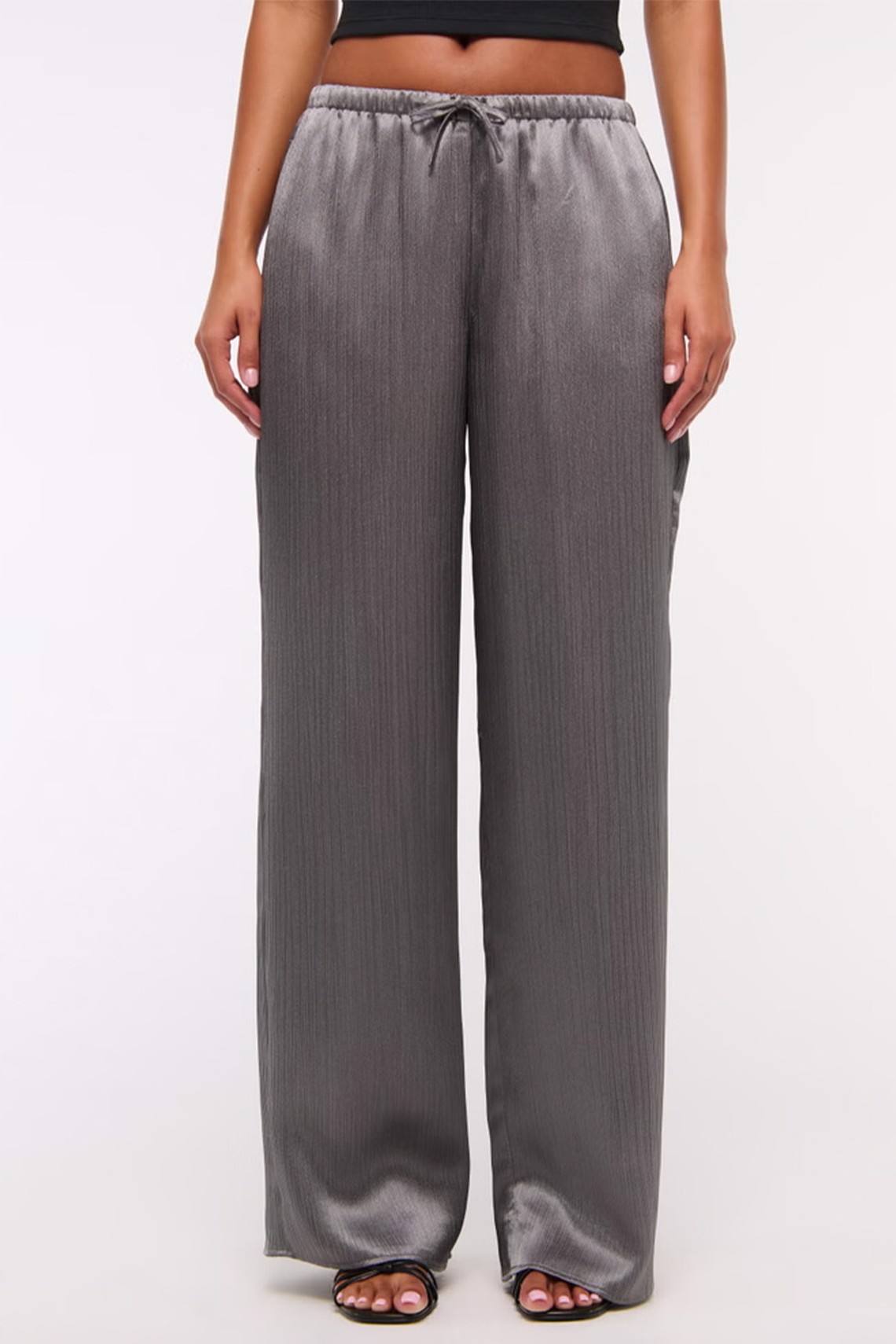 Textured Satin Pull-On Pants from Abercrombie & Fitch