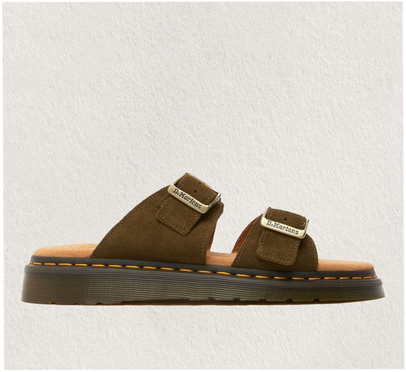 Josef Suede Slide Sandals