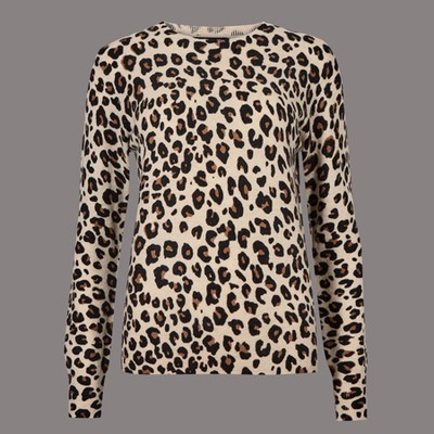 Pure Cashmere Animal Print Jumper