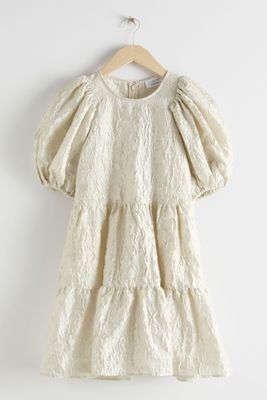 Puff Sleeve Jacquard Mini Dress from & Other Stories