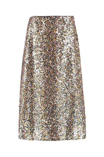 Multicoloured Bias Cut Sequin Skirt