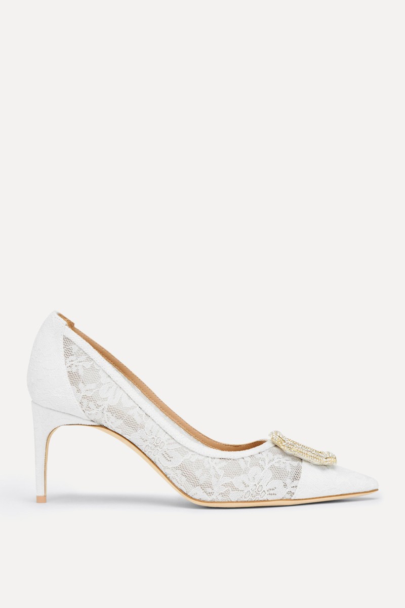 Monroe 70 Lace Heeled Pumps