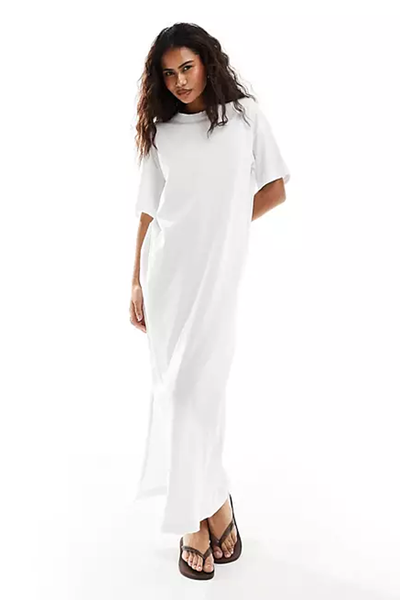 Maxi T-Shirt Dress With Side Split from Monki 