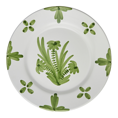 Green Summer Flower Ceramic Large Plate from Penny Morrison