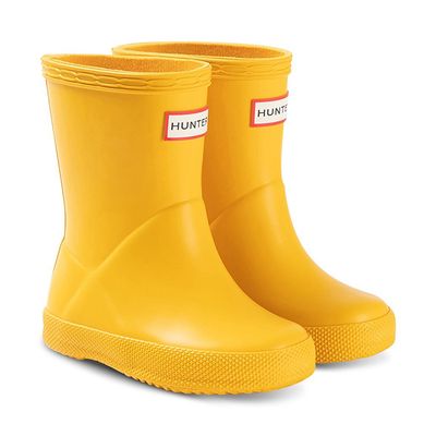 Yellow Kids First Classic Wellies from Hunter