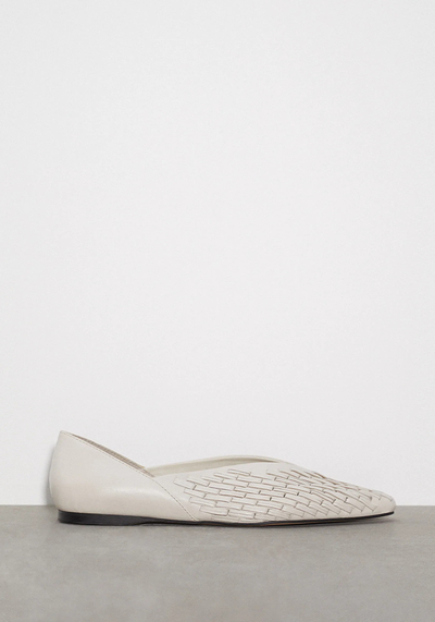 Flat Braided Leather Shoes from Zara