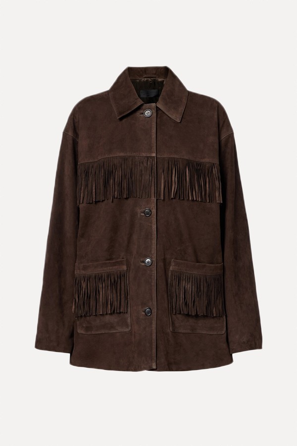 Foudre Fringed Suede Jacket from Nili Lotan 