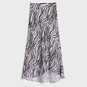 Zebra Print Midi Skirt from Bershka