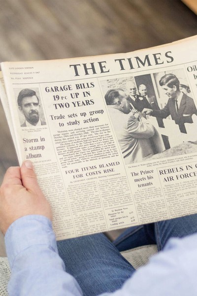 Original Newspaper From The Day You Were Born from Jonny’s Sister