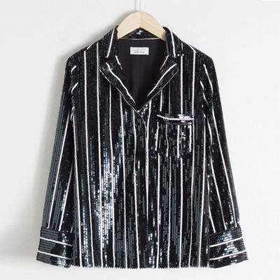 Striped Sequin Lounge Shirt from & Other Stories