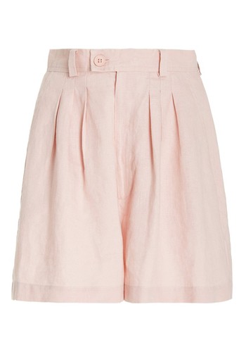 Exclusive Pierre Pleated Linen Shorts from Posse