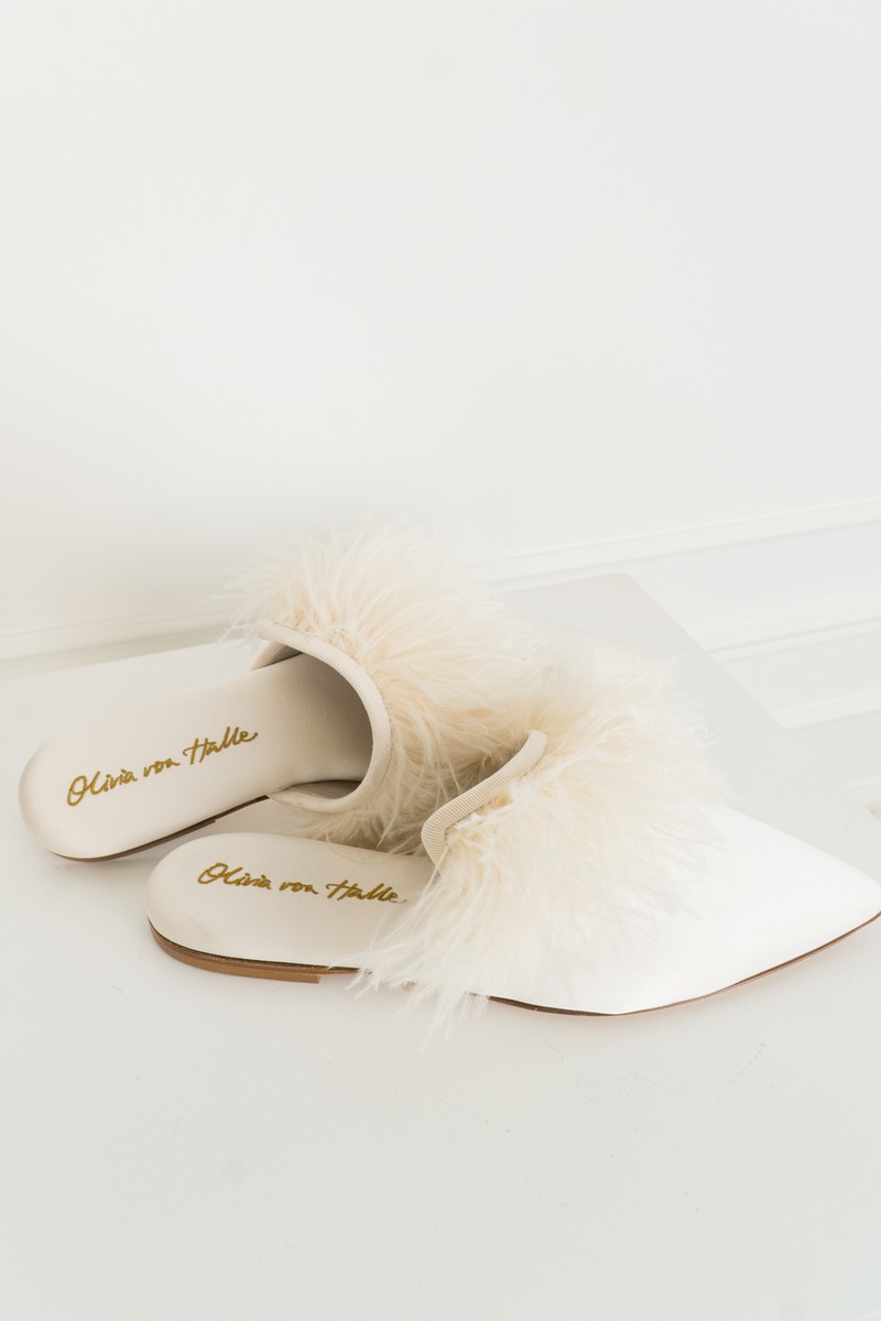 Contessa Juliet Silk Slippers from Olivia Von Halle