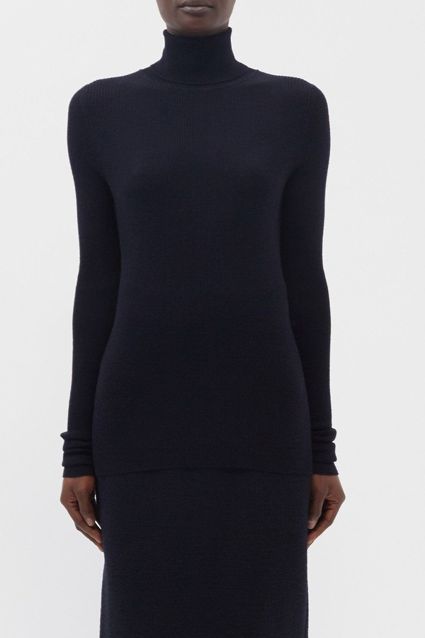 Roll-Neck Fine-Rib Merino-Wool Sweater from Raey