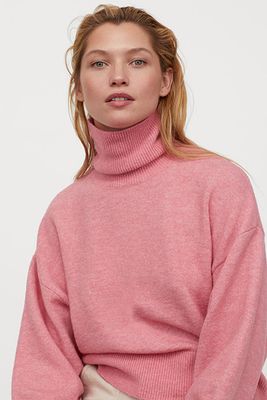 Fine-Knit Polo-Neck Jumper from H&M