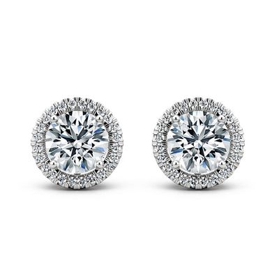 Halo Diamond Round Earrings from Vashi