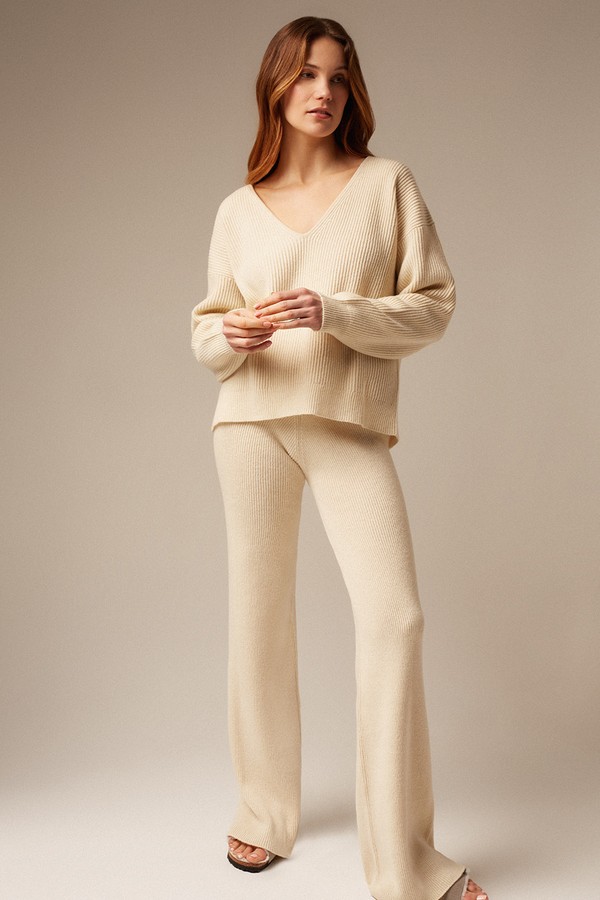 Stella Cashmere Oversized V- Neck Jumper from My Cashmere