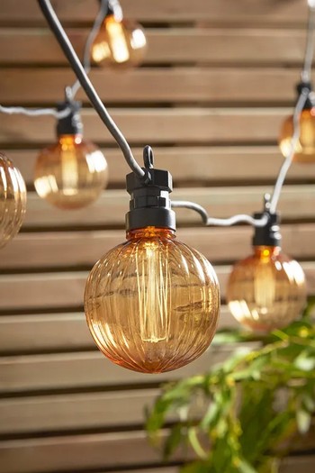 Fluted Globe Festoon Lights, £65 | Cox & Cox