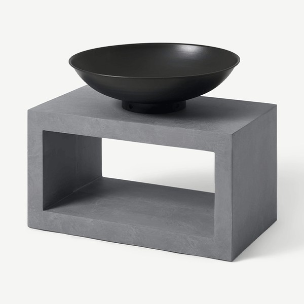 Outdoor Fire Pit with Rectangular Base from Made
